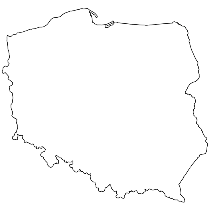 Mapa Polski — lokalizacje NORWIT